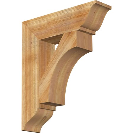 Ekena Millwork Westlake Traditional Rough Sawn Bracket, Western Red Cedar, 6"W x 24"D x 28"H BKT06X24X28WTL01RWR